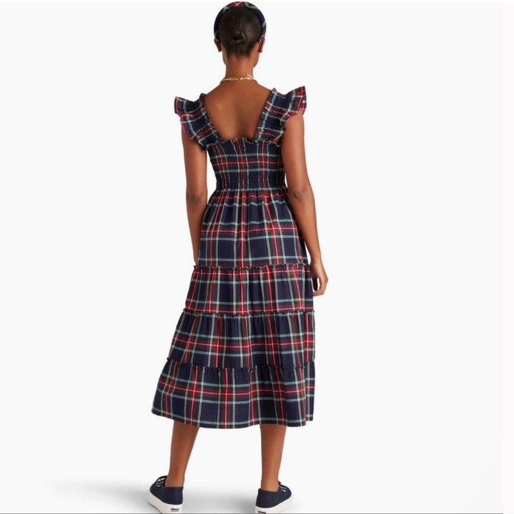 🆕NWOT HILL HOUSE HOME NAVY TARTAN PLAID NAP DRESS SIZE XS - Picture 4 of 11